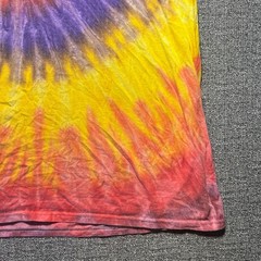 Vintage Tie Dye Pizza Place T Shirt Mens XL Purple Red Yellow Spiral Colortone