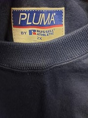 Vintage 90s Russell Athletic Pluma T-Shirt 2XL Navy Blue Deadstock NWT