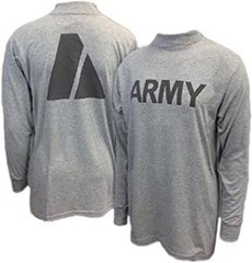GENUINE US ARMY GREY PT LONG SLEEVED LS T-Shirt PTU X-small