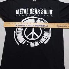Metal Gear Solid Peace Walker Shirt Mens Medium Black Graphic Video Game Tee