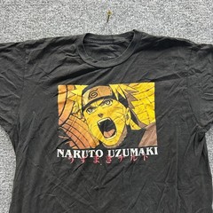 Naruto T-shirt Mens Size L Black Shippuden Uzumaki Graphic Anime Short Sleeve