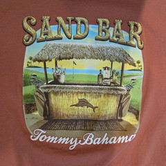 GOLF Tommy Bahama XXL Coral/Salmon “Sand Bar” Cotton Graphic Crew Neck Tee