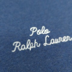 Polo Ralph Lauren T-Shirt -XXL Blue Heather -White Pony -Chain stitch Spellout