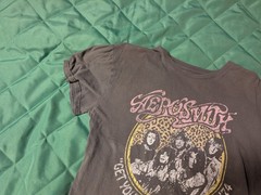 Men’s Aerosmith Get Your Wings Tour 1974 Grey T Shirt Size Xl