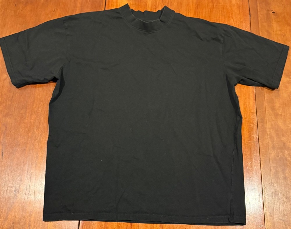 BoohooMAN ManOfficial Boxy Fit Black Blank Staple Tee Mens L