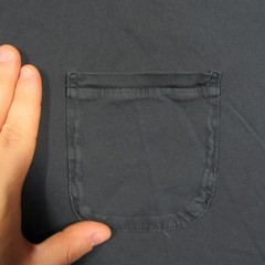 Outerknown Shirt Mens XL Black Pocket Tee Organic Pima Cotton Short Sleeve Crew