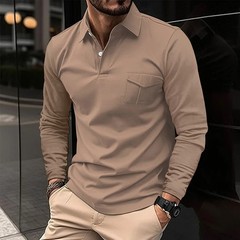Autumn And Winter New Sports Polo Shirt Men’s Long-sleeved Casual Lapel Polo Shi