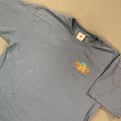 VTG Bad Ass Coffee Co Shirt Mens XL Blue Columbia SC Graphic Tee Duck Co