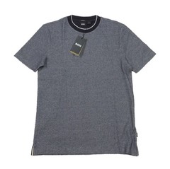 Boss Hugo Boss Navy H-Thompson Textured Pattern Cotton Short Sleeve T-Shirt 2XL