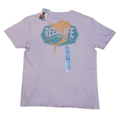 Reel Life Men’s Large T Shirt Short Sleeve Marlin Ocean Washed Pink Tee Lot A