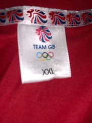 Team GB Mens Short Sleeve Straight Hem Red Graphic Tee T Shirt Size XXLarge