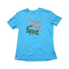 Lacoste Sport Miami Open Mens M Turquoise Tennis Performance T Shirt Croc Logo