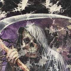 Vintage 90’s The Roxx Grim Reaper Scythe Tie Dye T-Shirt Single Stitch Large