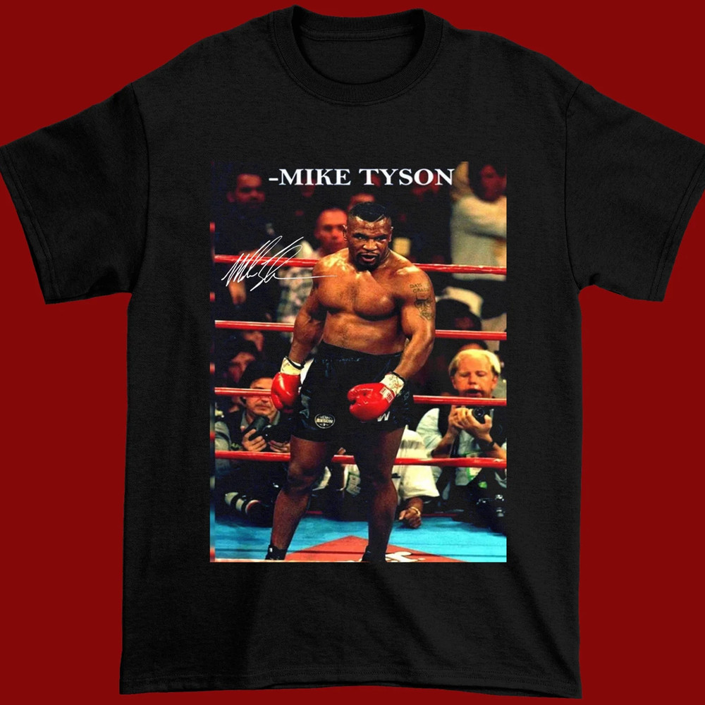 NEW Mike Tyson 2024 Signature black T-shirt Unisex All sizes 1F1246