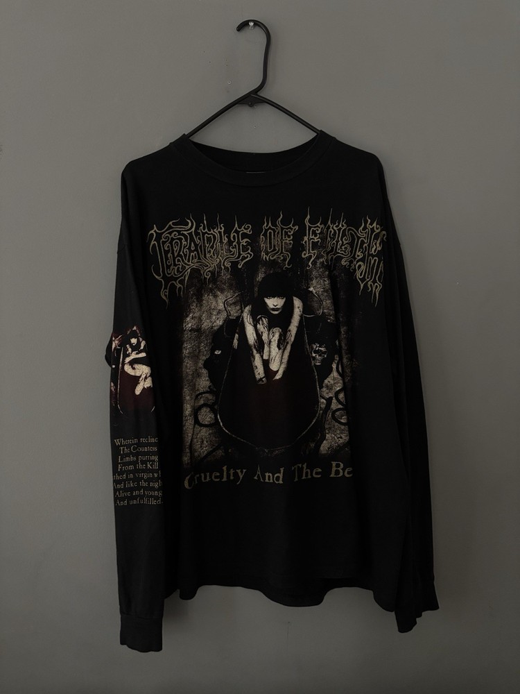 Vintage 90s Cradle Of Filth Cruelty And The Beast 1998 Long Sleeve Your Shirt