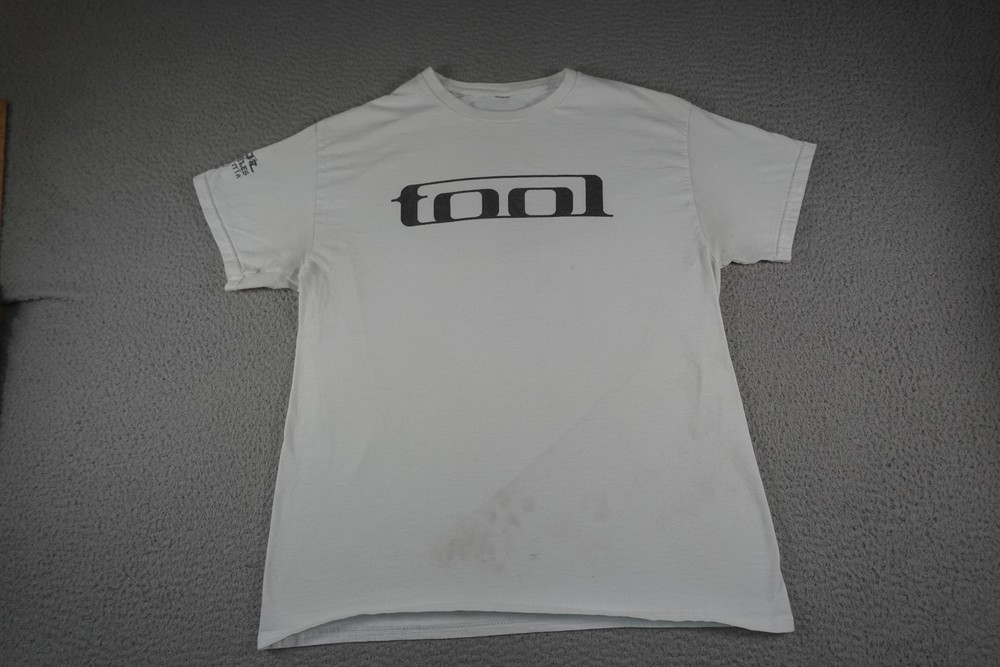 Tool 2009 Tour Shirt Mens Large White Los Angeles CA Wrench Opiate Double Sided