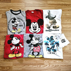 Disney Mickey Mouse Adult 6 T Shirt Bundle Various Sizes Modern Vintage M – 3XL