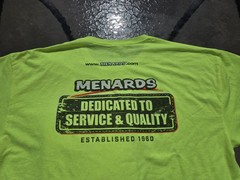 New in Package (NIP) Menards Mens 5XL Neon Safety Yellow HI-VIS T-Shirt