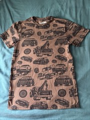 Copart T Shirt Men’s Size Small Tow Trucks Cars Autos All Over Print Barely Worn