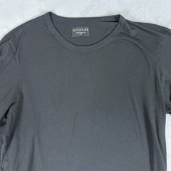 Goodlife Men L Long Sleeve Supima Cotton MicroModal Scallop Crew Shirt Black
