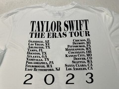 2000s Y2K 2023 Taylor Swift Eras Tour US Tour Dates Music Promo T-Shirt, XXL NEW