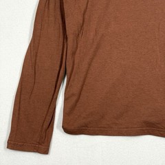 Free Fly Shirt Mens XL Henley Bamboo Blend Long Sleeve Rust Brown Minimalist