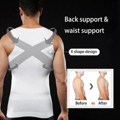 FAJAS Men Body Slimming Tummy Shaper Belly Underwear Shapewear Waist Girdle Vest