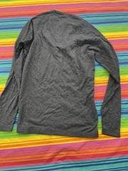 Faherty Cloud Cotton Henley Shirt Mens Mt Dark Gray Pima Raglan Soft Long H55
