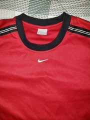 Vintage Shirt Mens XL Red Athletic Center Swoosh 00s Y2K Gray Tag Short Sleeve