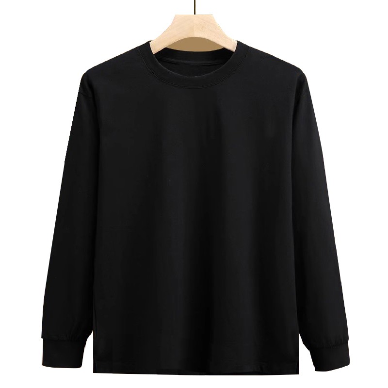 Big Tall Men’s Plus Size T-Shirt Casual Loose Fit Long Sleeve 100% Cotton Tee