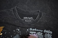 Jujutsu Kaisen Gojo And Geto Mens Black Mineral Wash Manga Shirt New Small