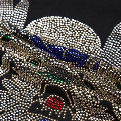New Men Luxury Rhinestones Fashion Diamonds Black White T-Shirt High Quality