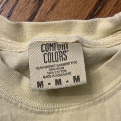 Comfort Colors Mens M Beige Pocket Graphic Bear Golf Cart T-Shirt Cotton