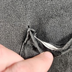 Men’s Gray Pocket T-Shirt Soft Cotton Basic Solid Tee Size Small Selvedge 70s