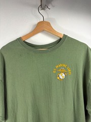 U.S.-Marine-Corps T-Shirt | Vintage Military Graphic Shirt | Olive Green Armed F
