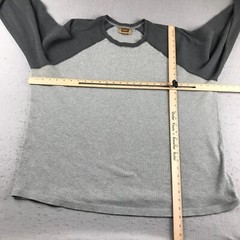 Foundry Shirt Mens 2XLT Gray Crew Neck Raglan Long Sleeves Thermal Pullover