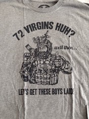 Valhalla T-Shirt XL “72 Virgins Dating Service” Unworn Military Army USMC Iraq