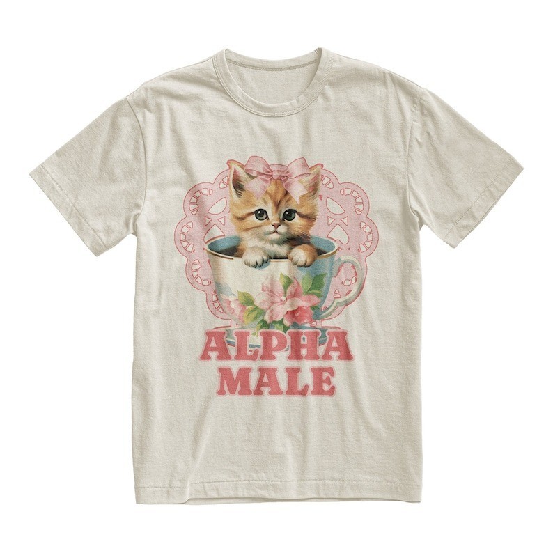 Alpha Male Funny Kitten Tshirt, Funny Cat Meme Shirt, Boyfriend Gifts, Father