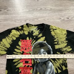 Brooklyn Mint Notorious BIG TShirt Mens M Biggie Baby Kanji Tie Dye Black Yellow