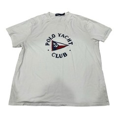 Polo Ralph Lauren Men’s Polo Yacht Club T-Shirt White Blue Red Size 2XB Big