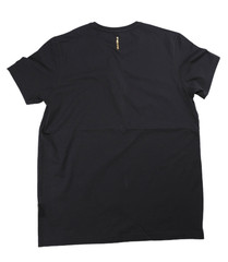 Pierre Cardin T Shirt Size M Extra Slim Fit Black Logo Stretch Cotton Elastane
