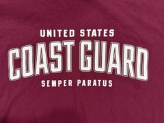 USCG U.S. Coast Guard Maroon Burgundy T-Shirt – Size XXL / 2XL – NEW WITH TAGS