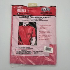 Vintage Fruit of the Loom Men’s Size Small 34-36 Pocket T-Shirt 1991 Pink ~ NOS