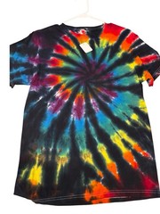 Handmade Tie Dye Shirt Mens Small Rainbow Neon Spiral 100% Cotton Pride Lbgqt