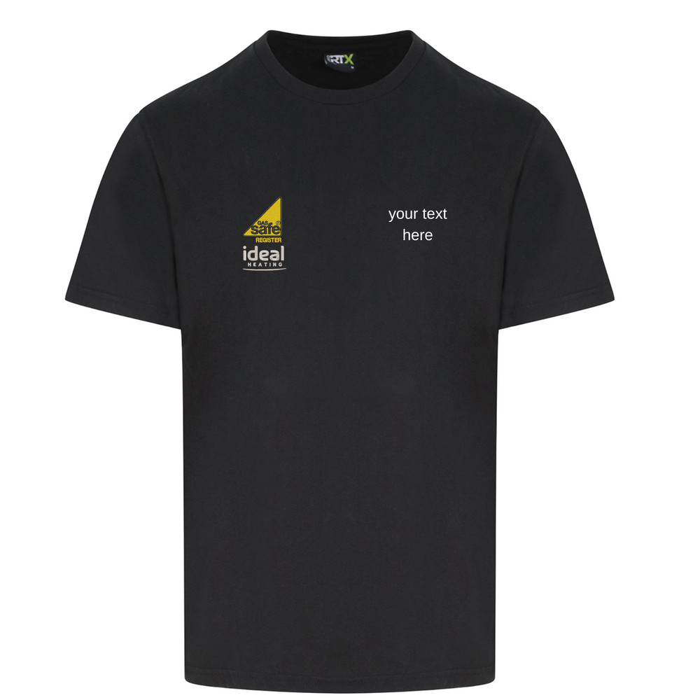 T-shirt Gas Safe Ideal Heating Plumber Work Wear – Customised With Your text