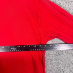 Ralph Lauren Mens Turtleneck Long Sleeve Shirt Red Cotton Pony Logo Large L