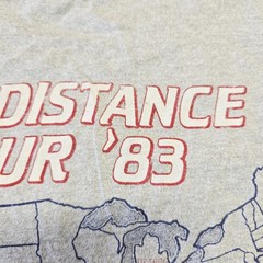 VTG 1983 Bob Seger Large The Silver Bullet Band The Distance Tour T-Shirt L Grey