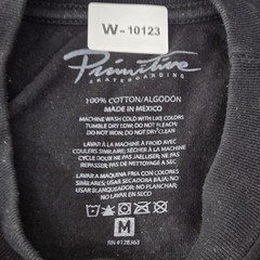 Primitive Men Shirt M Black Graphic Letter Rose Rhinestone Logo Short Sleeve