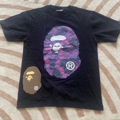 A Bathing Ape BAPE Men’s Black Camo Ape Head Logo Cotton T-Shirt M/L