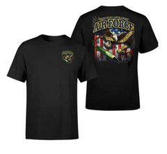 Air Force Eagle And Missile T-Shirt Two Side, Vintage Streetwear Military Graphi
